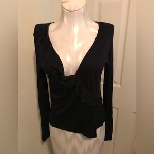 Clea runway item size M not worn black deep V $135